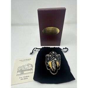 VINTAGE EDGAR BEREBI LIMITED EDITION TAJ MAHAL ELEPHANT PIN AND TRINKET BOX